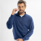Buzo felpa liso azul