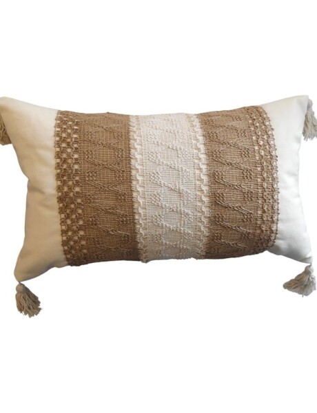 ALMOHADON CON TEJIDO 50x30CM NATURAL/BLANCO ALMOHADON CON TEJIDO 50x30CM NATURAL/BLANCO