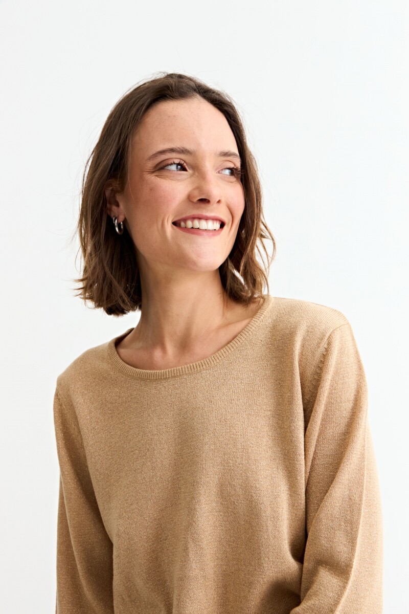 Sweater hilo metálico - Beige 