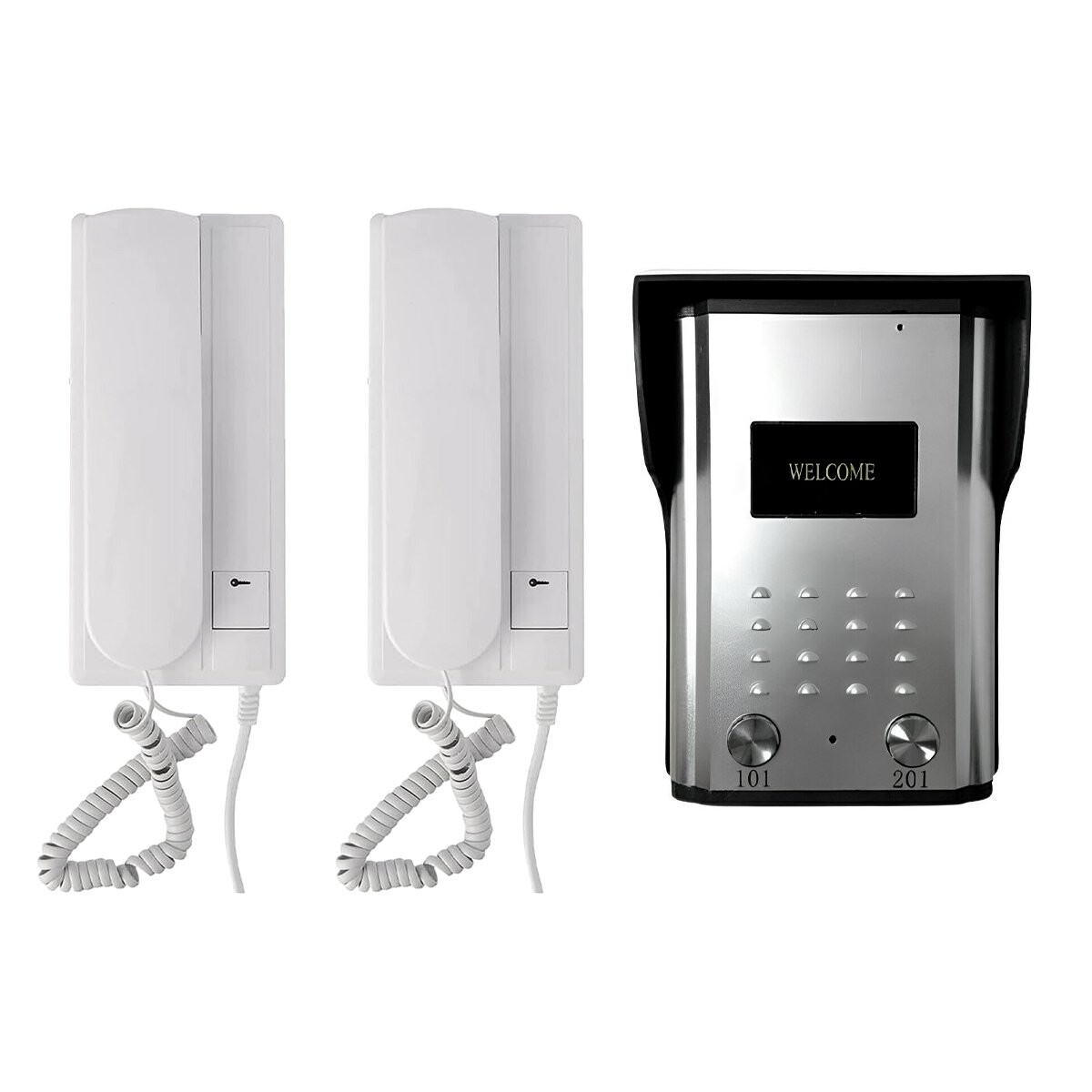 Portero Electrico Intercomunicador Doble 2 Telefonos Panel 