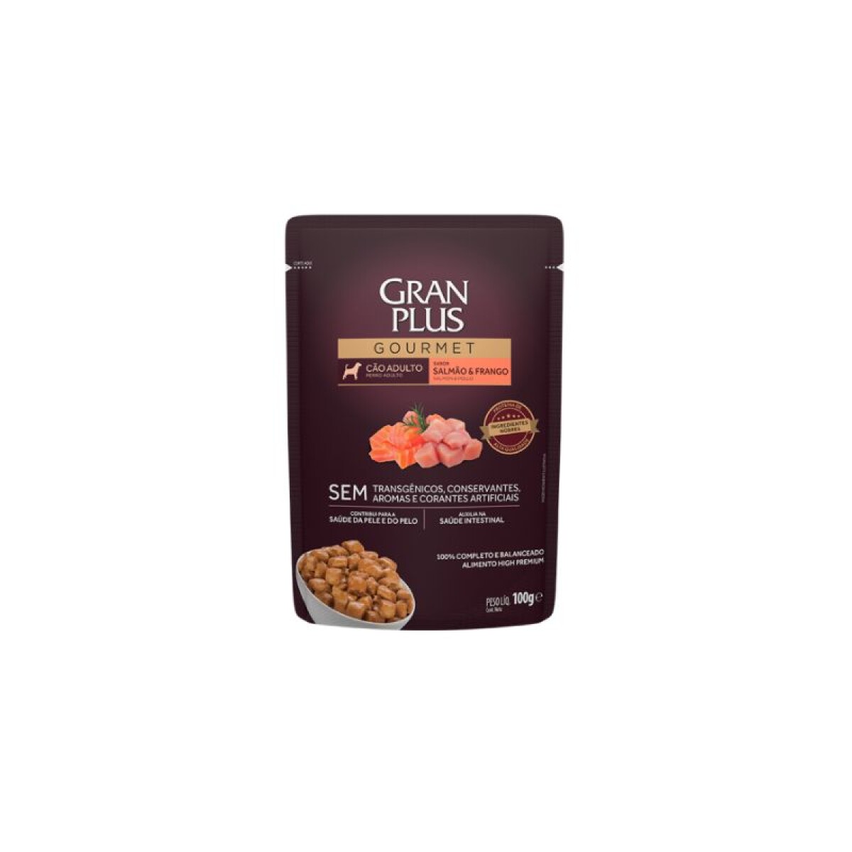 SACHET GRANPLUS GOURMET PERRO ADULTO SABOR SALMÓN Y POLLO - Sachet Granplus Gourmet Perro Adulto Sabor Salmón Y Pollo 