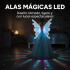 Set Alas Hada Mariposa Luminosas Led Correas Ajustables Niña Color Celeste