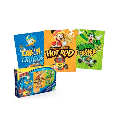 Set de 3 Puzzles Ronda Disney Mickey Club House 35 piezas cada uno Set de 3 Puzzles Ronda Disney Mickey Club House 35 piezas cada uno