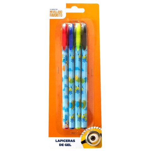 Set x4 Lapiceras de Gel - Minions U