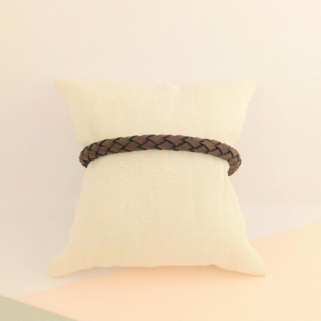 Pulsera de Cuero y Acero Modelo Frank