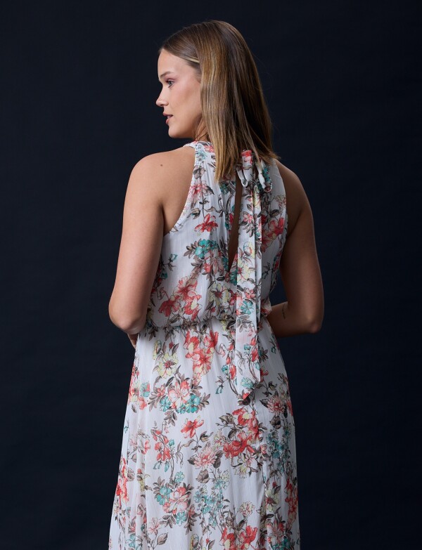 Vestido Maxi Flores BLANCO/MULTI