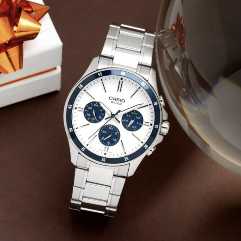 Reloj Casio Plateado para Hombre de Cuarzo y Malla de Acero Inoxidable Reloj Casio Plateado para Hombre de Cuarzo y Malla de Acero Inoxidable
