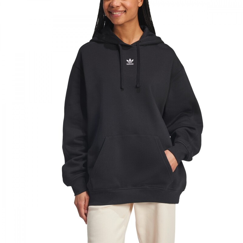 Abrigo Essentials Oversized Fleece de Mujer Negro