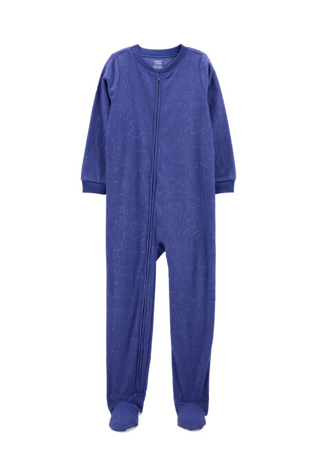 Pijama uno pieza de micropolar, con pie, diseño osos Sin color