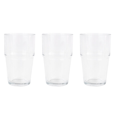 Set de 3 vasos Herevin de vidrio 350cc Set de 3 vasos Herevin de vidrio 350cc