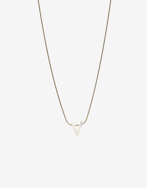 Cadena Corta con Dije Perlas Cadena Corta Con Dije V, Acero - Dorado