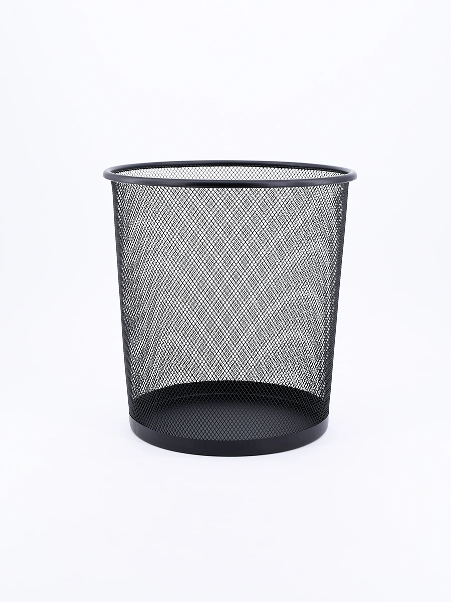 PAPELERA REJILLA METAL - NEGRO 