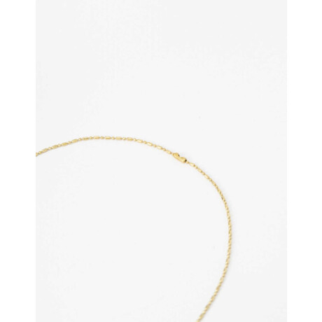 Collar Largo Dije Ondulado Dorado Bronce