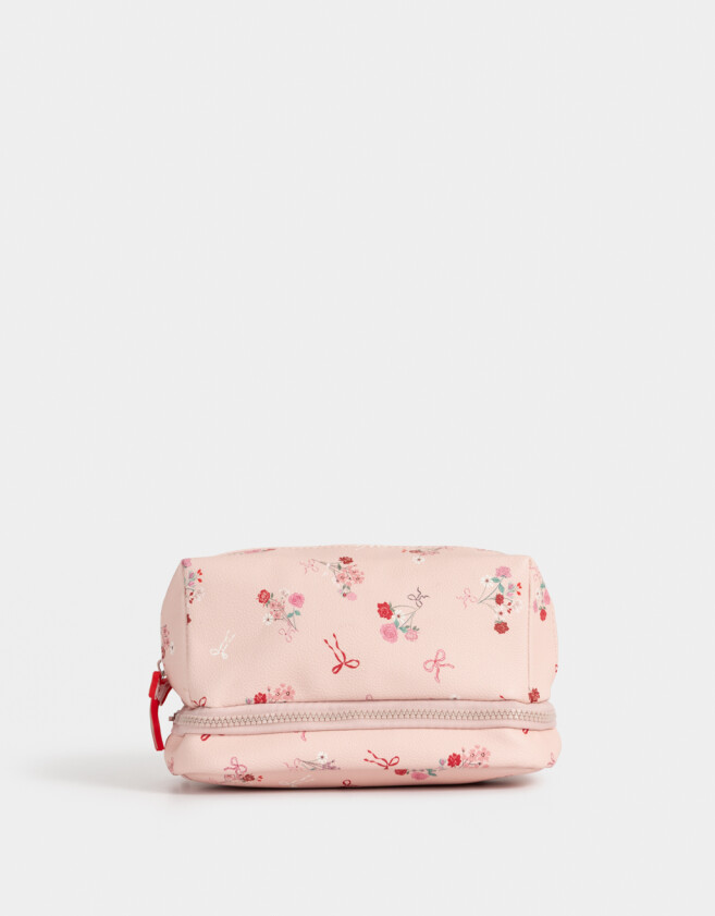 Porta Cosméticos Portacosméticos Cuerina - Estampado Flores