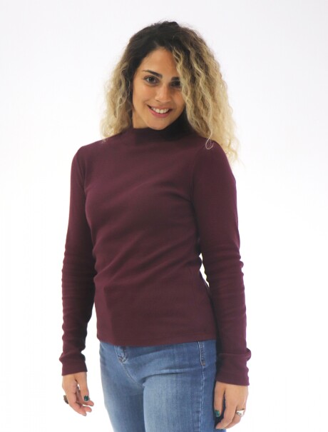 POLERA FEMENINA ACANALADA VIOLETA