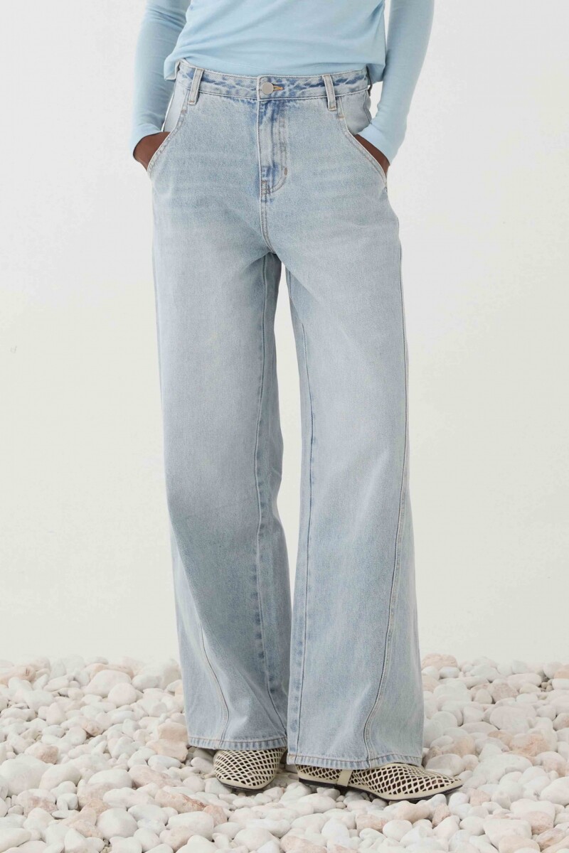 JEAN WIDE LEG Azul