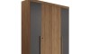 Ropero Buriti 4 Puertas - Linea Fit Marron/Grafito