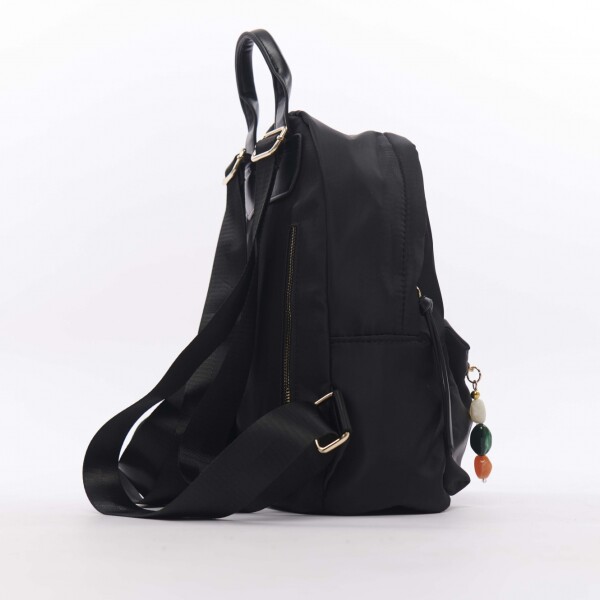 Mochila microfibra con llavero Negro