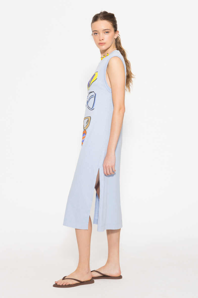 TUNICA GLASES Celeste