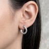 Caravanas Mora de oro blanco 18k con brillantes Caravanas Mora de oro blanco 18k con brillantes