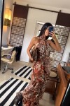 Gala Boho Dress Terracota / Beige