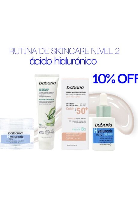 Rutina de skincare NIVEL 2 Ácido hialurónico