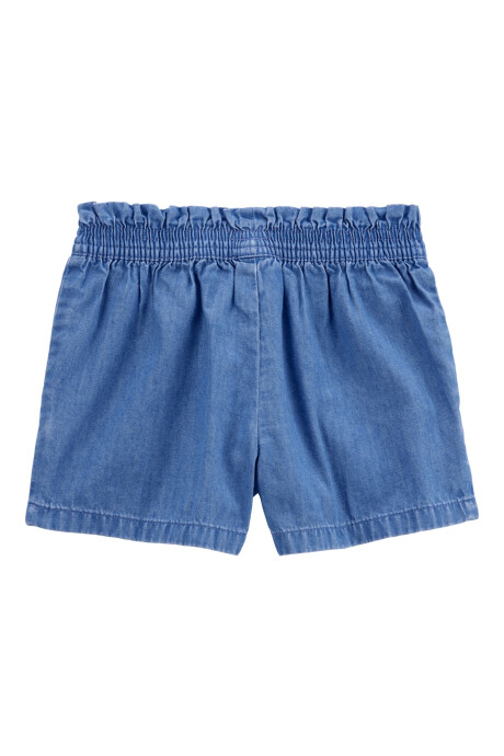 Short de chambray, con lazo Sin color