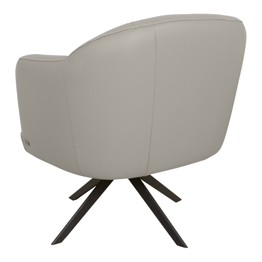 BUTACA GIRATORIA CUERO-100-NATURAL GRIS 1004 GREY