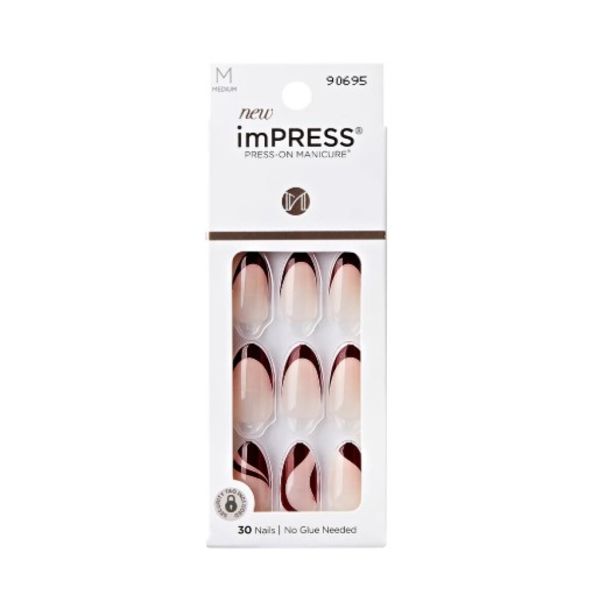 Uñas autoadhesivas Impress x30 - Vision talle M 