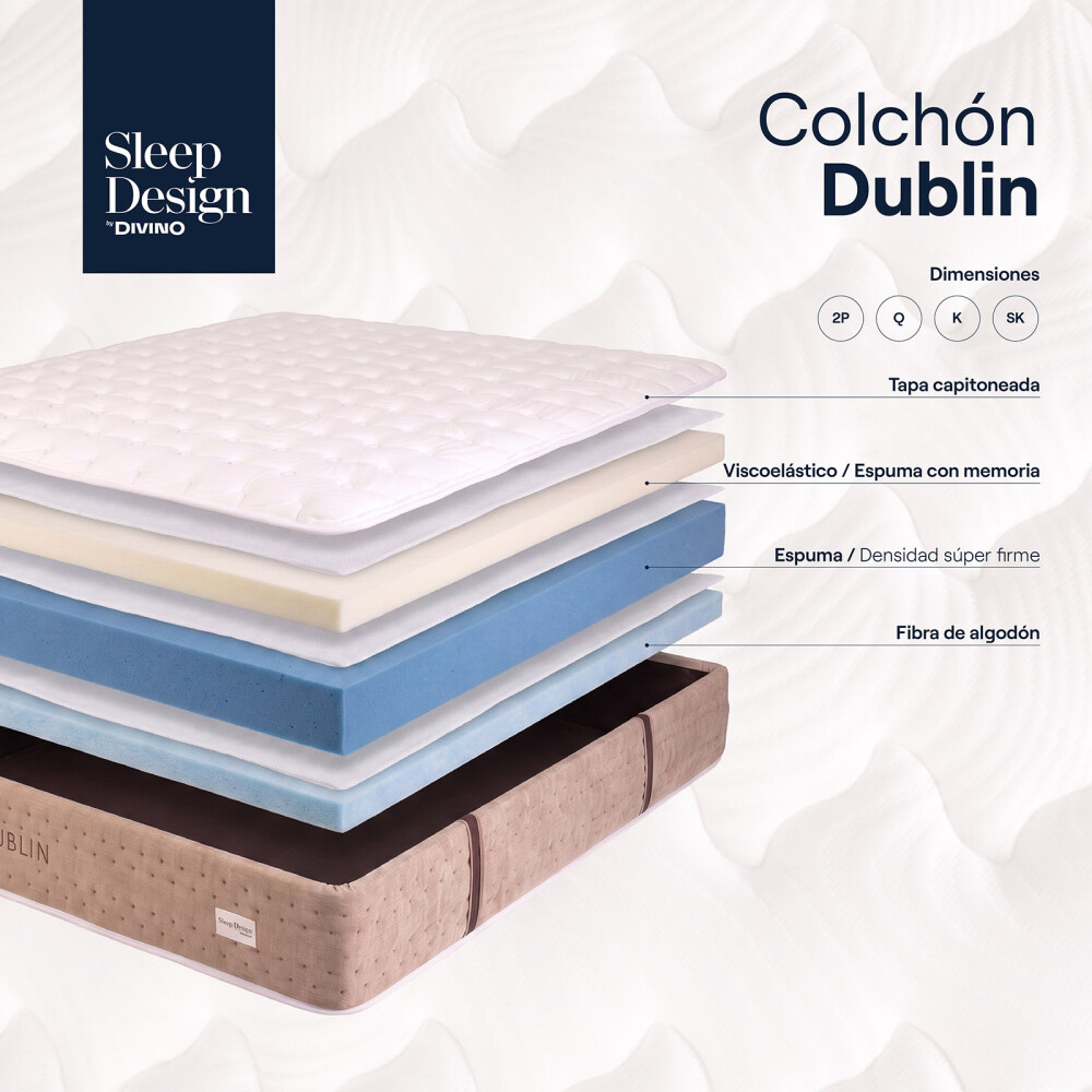 COLCHÓN KING ESPUMA DUBLIN