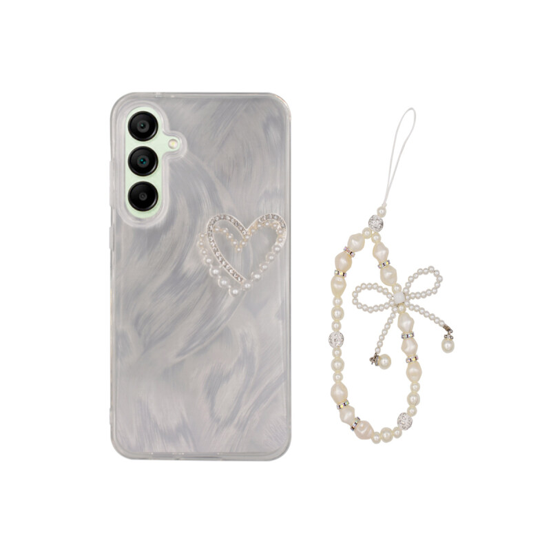 Protector para Samsung Galaxy S23 FE diseño corazón + correa Protector Para Samsung Galaxy S23 Fe Diseño Corazón + Correa
