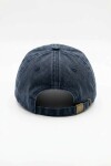 Cap washed pespuntes azul