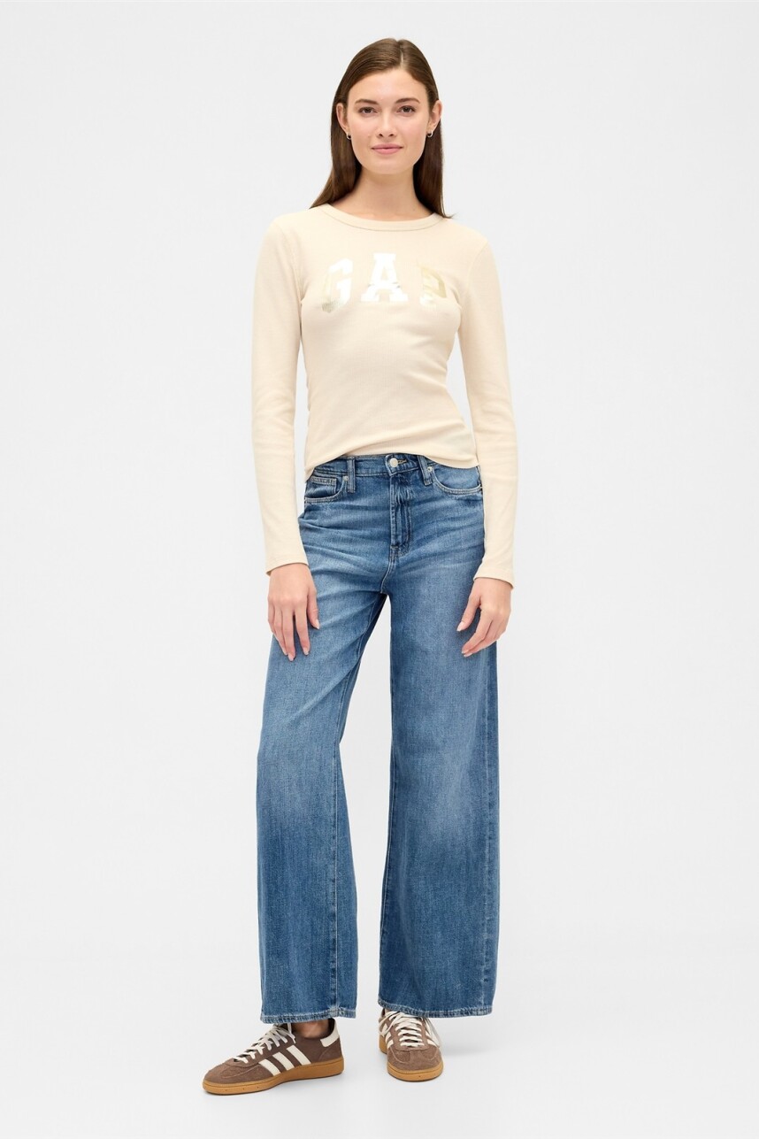 Remera Waffle Manga Larga Mujer Anchorage Cream