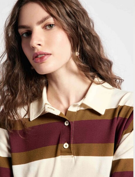 POLO DE MANGA CORTA ESTAMPADA MULTICOLOR