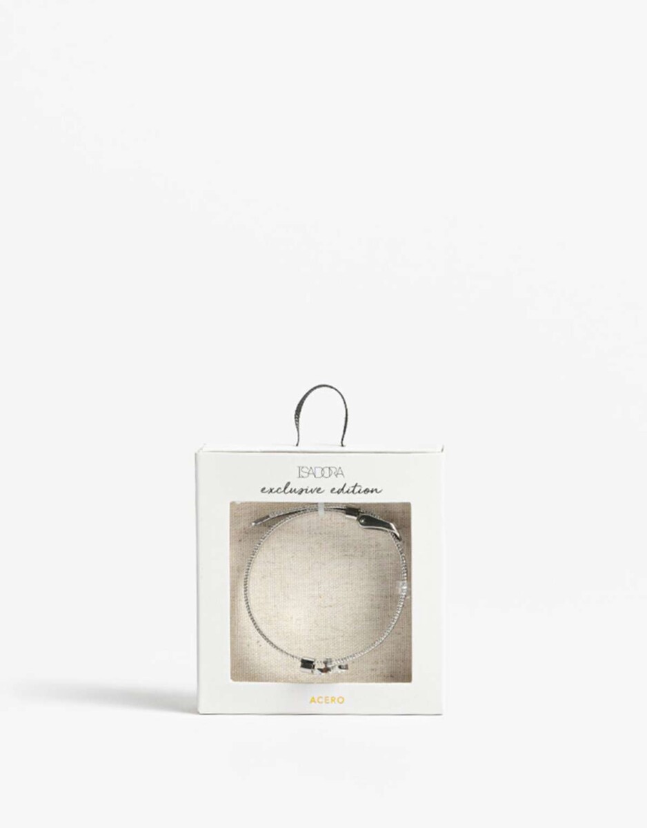 Pulsera Flexible De Acero Hebilla - Plateado 