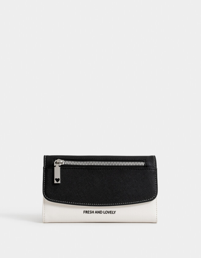 Ficheros Color Block Billetera Fichero Cuerina Colorblock - Combinacion Bicolor
