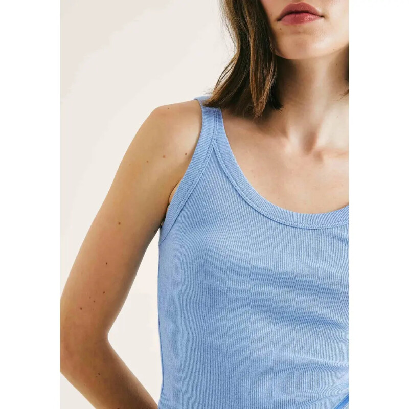 CAMISETA REGATA FEM AZUL CLARO