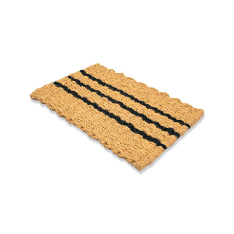 ALFOMBRA COCO RECT NATURAL C/DET NEGRO 60X90CM Unica