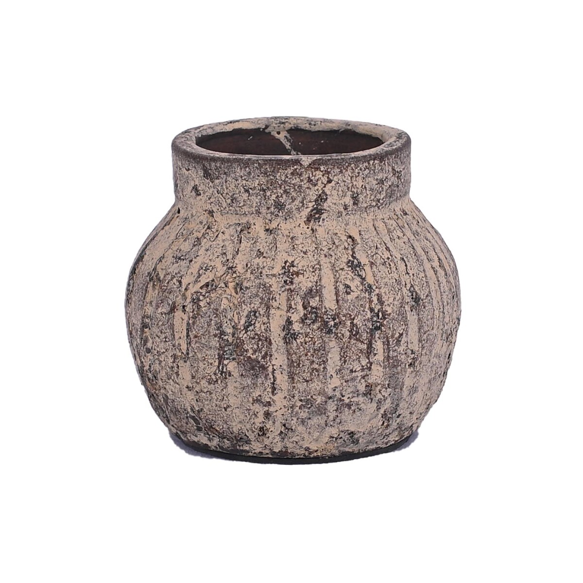 JARRÓN DECORATIVO TEKA - TERRACOTA GRIS GRIS/NATURAL 