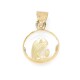 Medalla oro 18k y cristal virgen niña 12mm Medalla oro 18k y cristal virgen niña 12mm