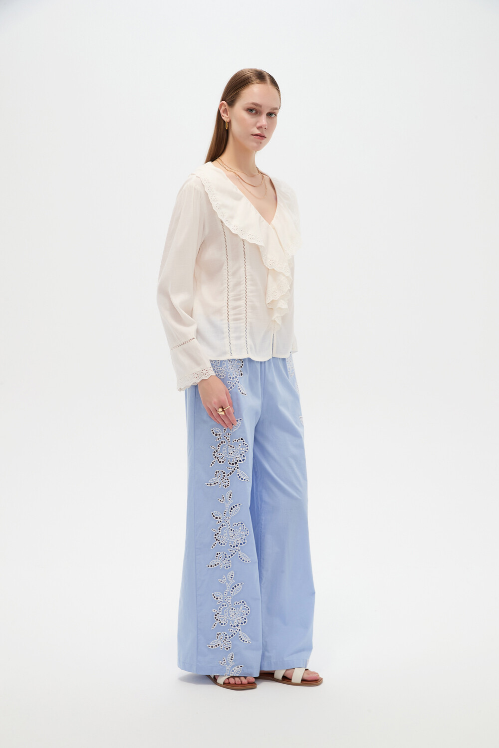 Camisa Florea Marfil / Off White