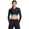 HeatGear Rib Zip LS-GRN BLK-001