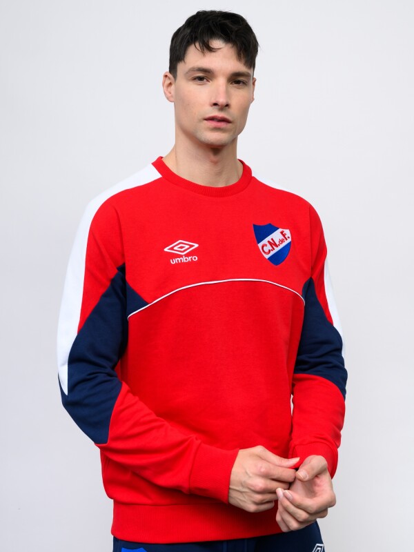 BUZO CREW Nacional Hombre Rojo, Azul Marino, Blanco