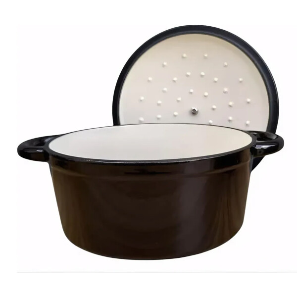 Juego Ollas Hierro Fundido Esmaltado 7 Piezas NEGRO