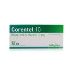 CORENTEL 10 MG. CJ X 30 COMP. REC. única