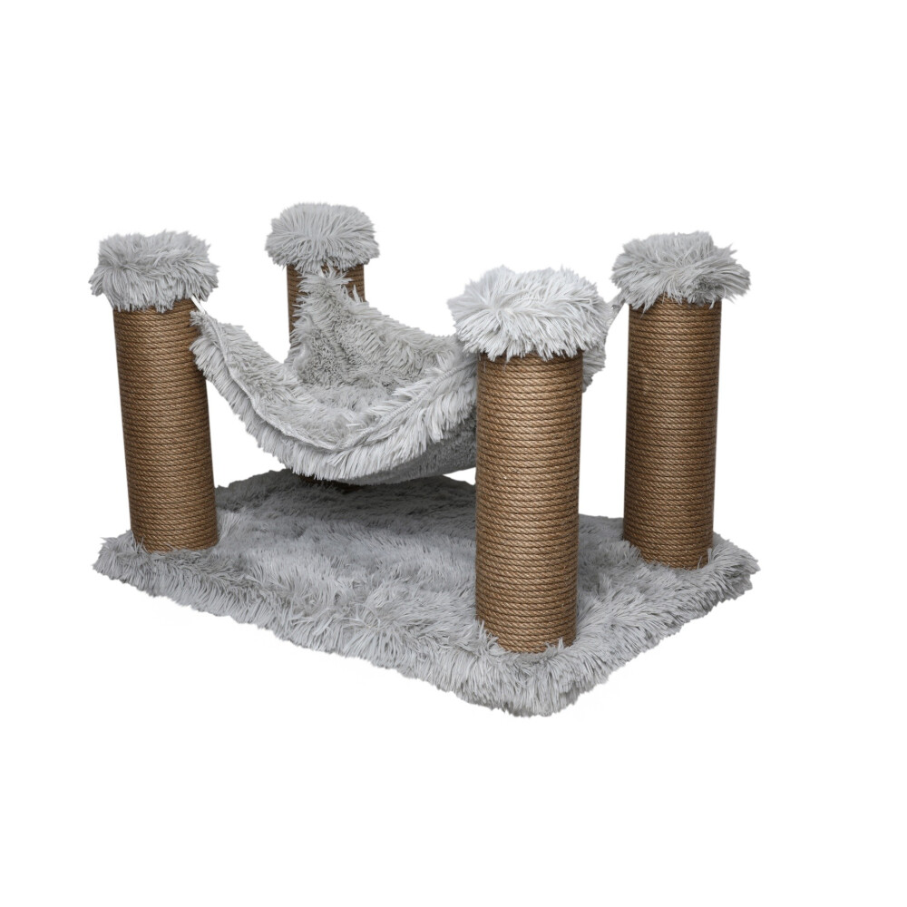 CAT SCRATCHING TREE LONG HAIR TVR60-16 LONG HAIR PLUSH GREY CAT SCRATCHING TREE LONG HAIR TVR60-16 LONG HAIR PLUSH GREY