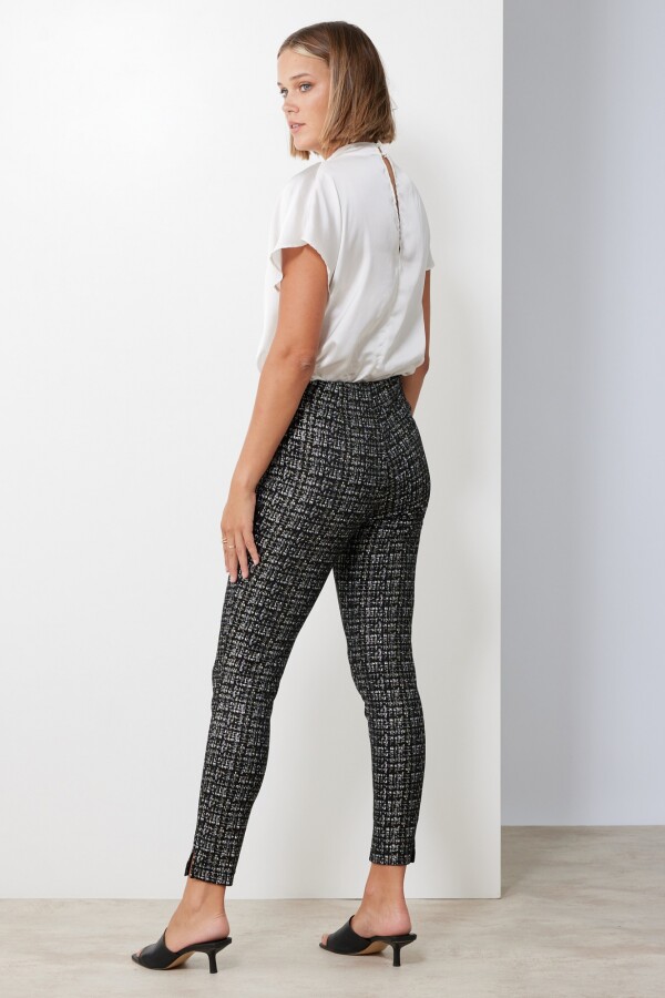 Pantalon Suede Print NEGRO/MULTI