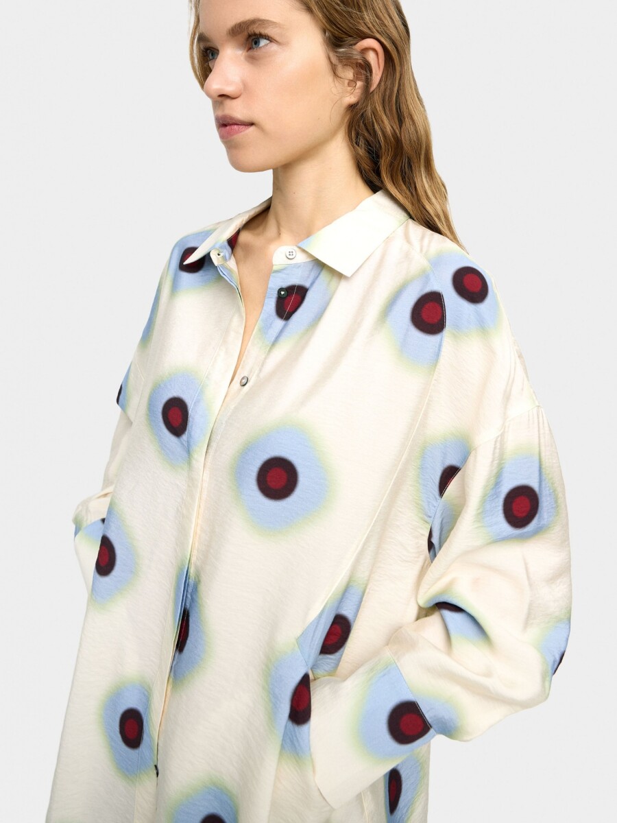 Camisa Estampado De Círculos multicolor