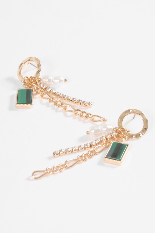 Caravanas charms cadena dorado