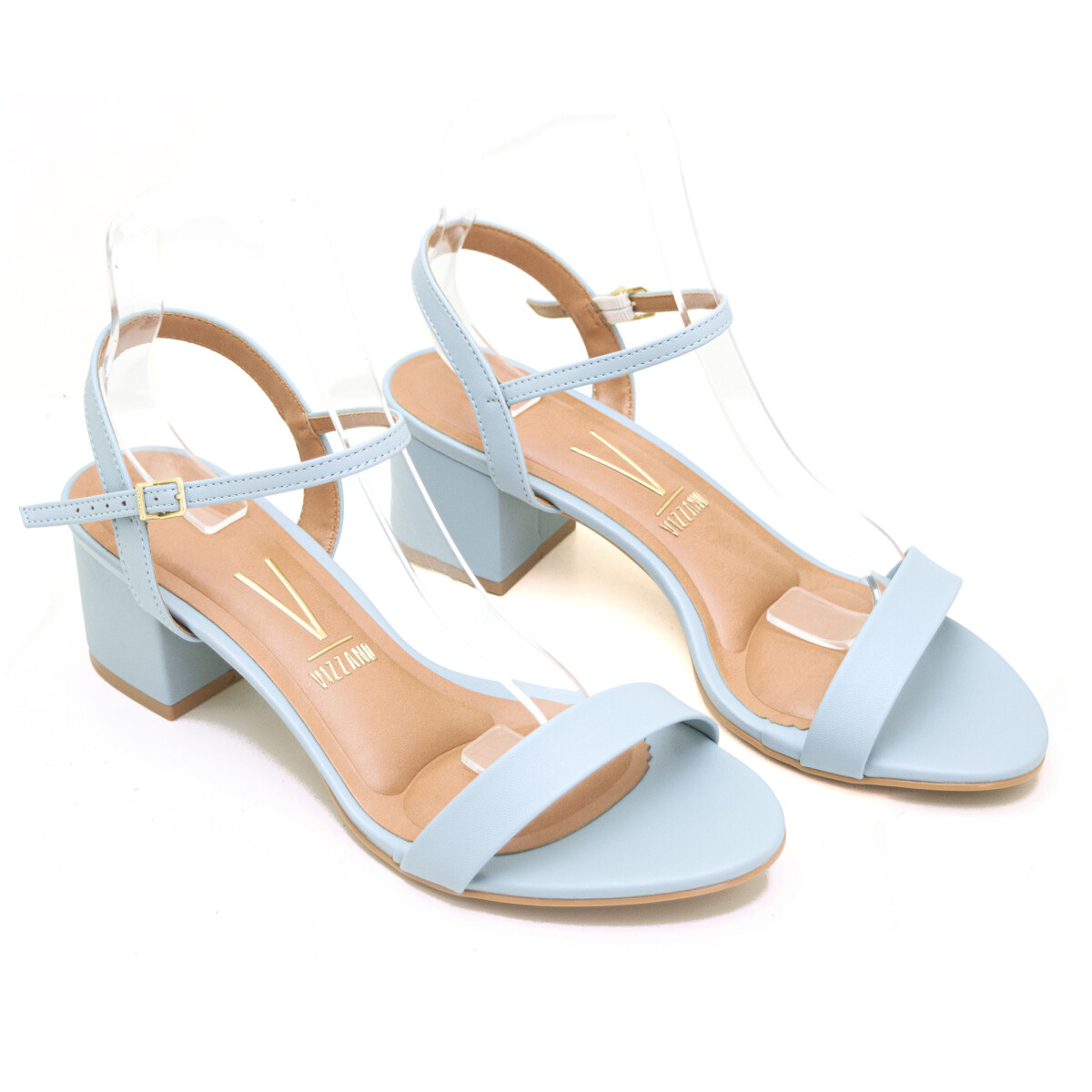 Sandalia Vizzano Taco Bajo de Mujer - 6291.900-8389 - Celeste 